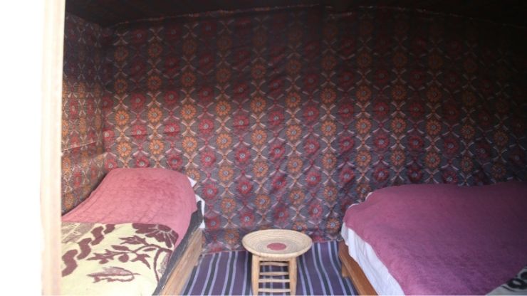 Twin luxury tent with two single beds