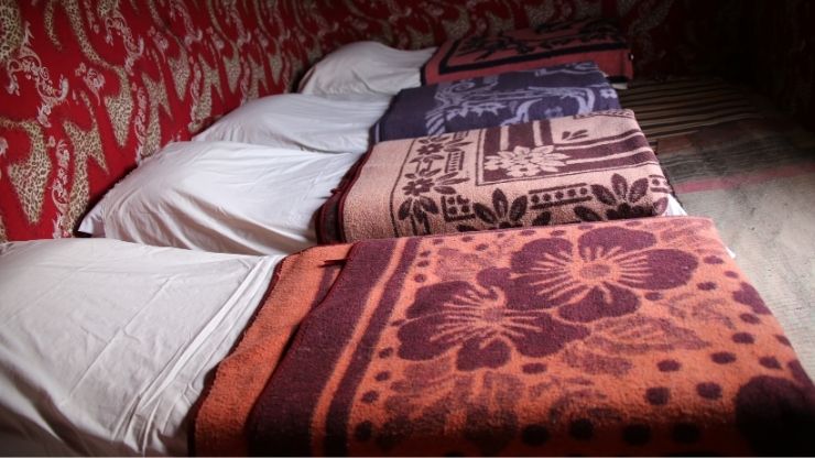 Triple luxury tent with three beds