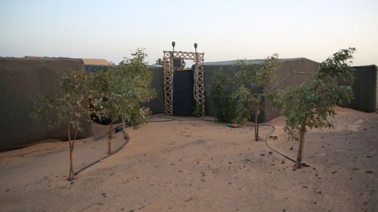 Merzouga camp photos - entrance of Merry Desert Camp